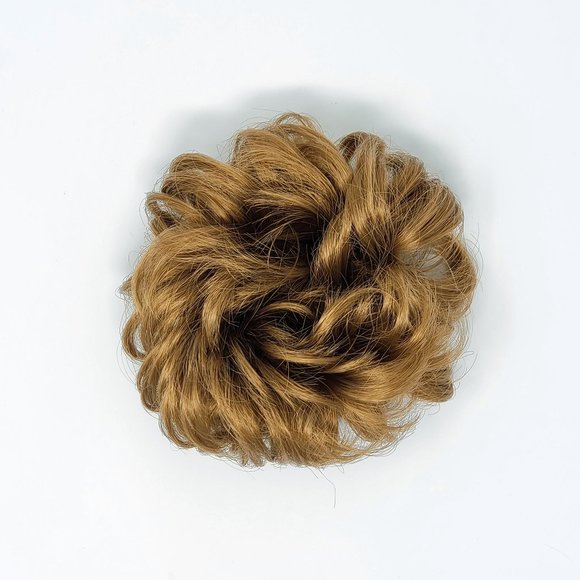 Curly Messy Hair Bun, Synthetic Hair Scrunchie, Hair Bun Pony Tail - Picture 1 of 4